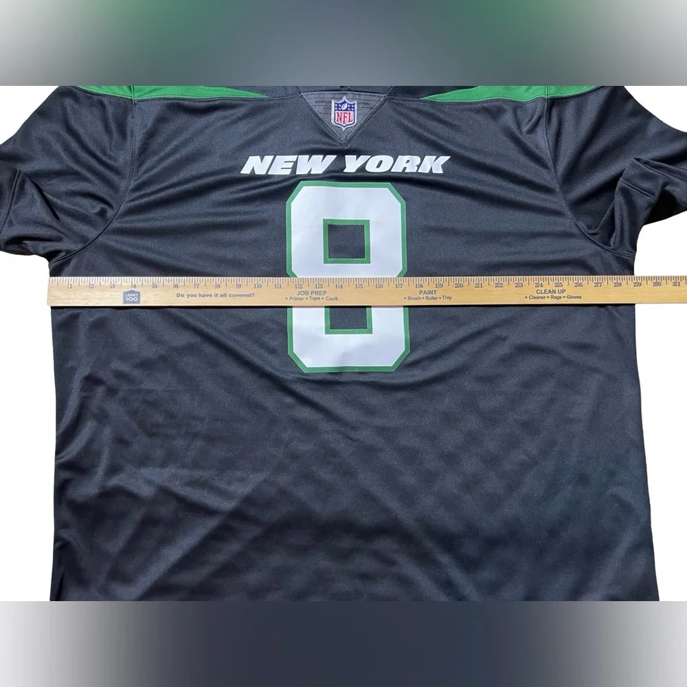 Nike‎ Dri-Fit New York Jets Aaron Rodgers #8 Jersey Black Men’s 3XL NFL On Field
